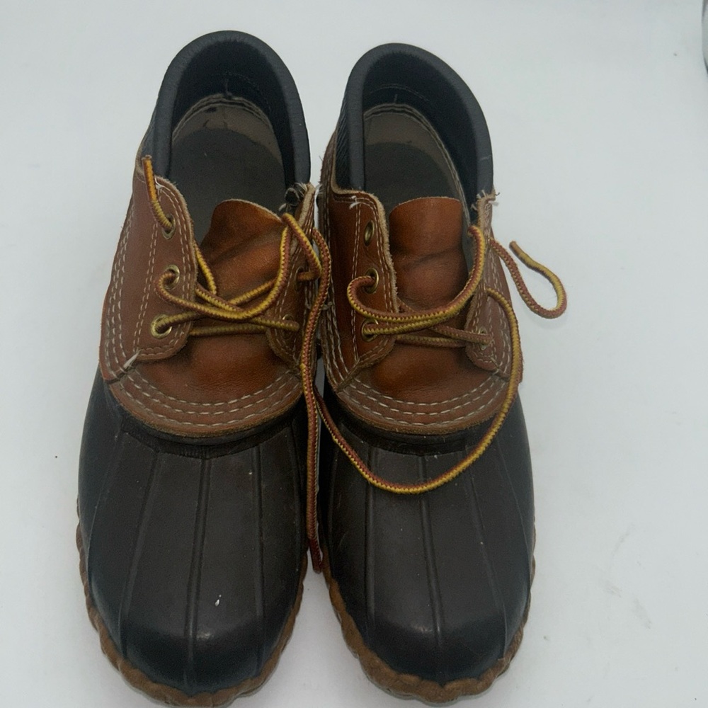 Ll Bean, Bean Boot Women’s Brown and Black Duck Shoes, size 7